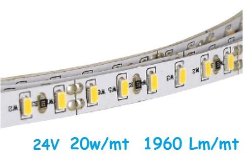 Strip LED 24V 2835 240 Led/mt 20w/mt 2070 Lumen/mt Luce Natura Iperlux