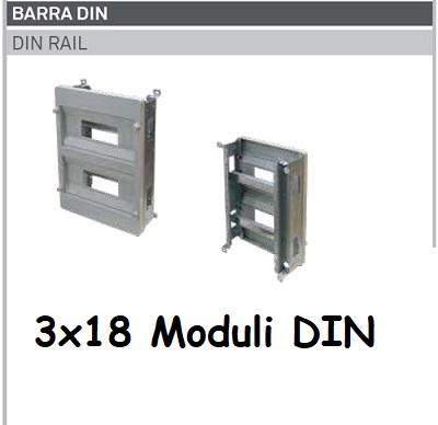 Supporto DIN 3x18 Moduli per Quadro Termoplastico 500x400