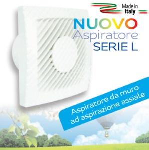 Aspiratore Serie L  Diam. 100 15w con Alette Posteriori Lux