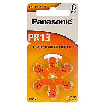 Batteria Zinc Air PR13 265mA per apparecchi acustici Panasonic