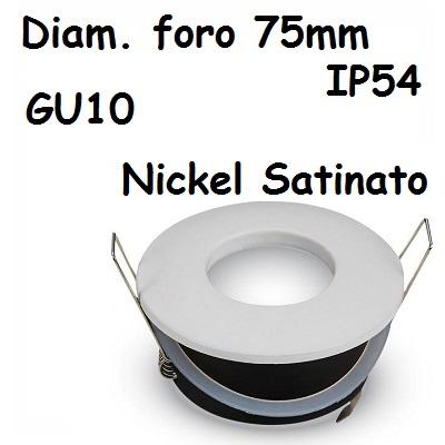 Faretto incasso Rotondo IP54 Nikel Satinato V-TAC