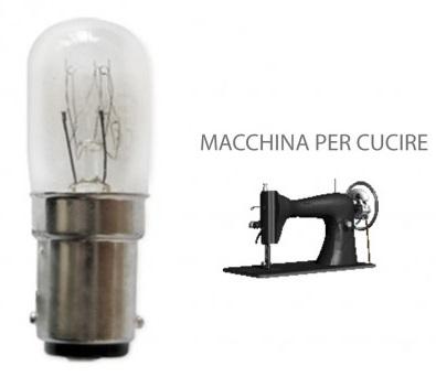 Lampada B15d 15w per Macchina da Cucire *(1pz) Duralamp