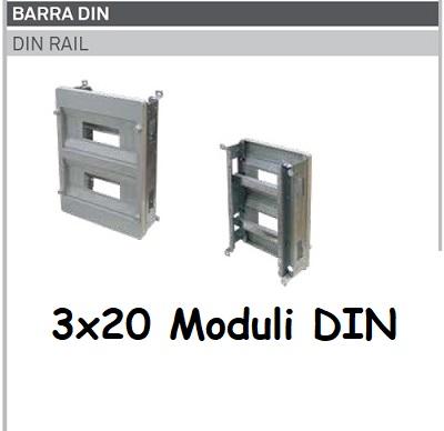 Supporto DIN 3x20 Moduli per Quadro Termoplastico 600x400