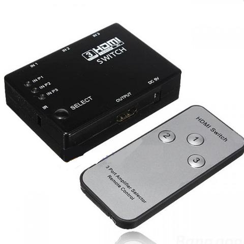 Switch HDMI 3 Ingressi 1 Uscita con Telecomando 4k