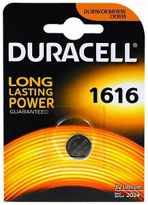 Batteria a Bottone 3V CR1616 Duracell DL1616