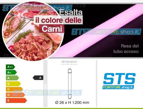 Neon Led T8 60cm 9w 800 Lumen per Macelleria Pris LED60CARN