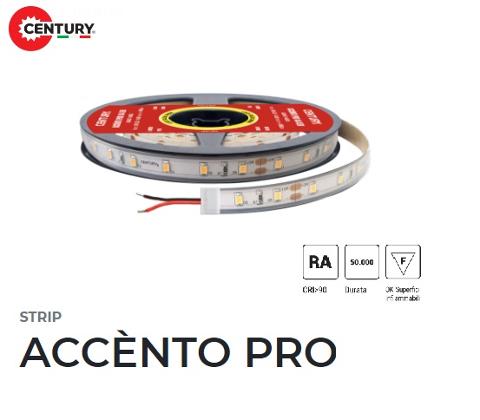 Strip LED 5050 IP67 60 Led/mt 14,4w/mt Luce Calda *(5mt) Century