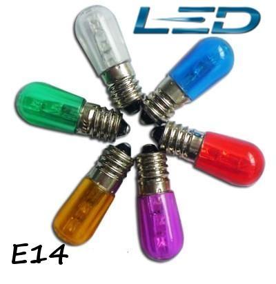 Luminaria LED E14 14V 3 Led 5mm Verde