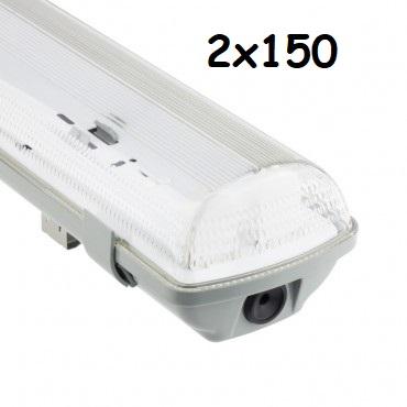 Plafoniera IP65 2x150cm Per neon LED Century