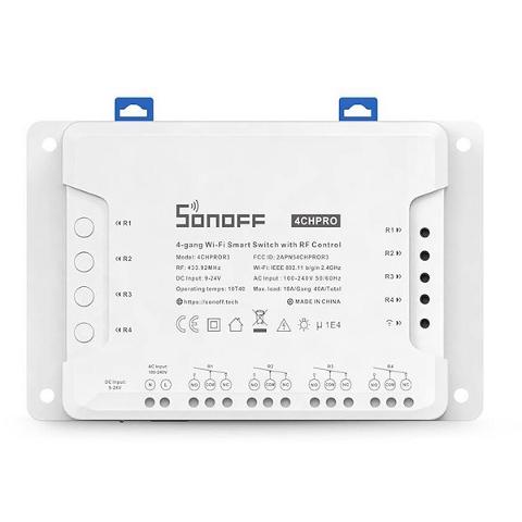 Interruttore WiFi 4 Canali PRO 230V/9-23V Contatti Puliti SONOFF