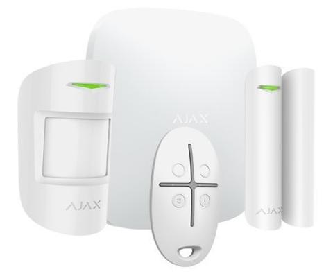 Kit Antifuro Senza Fili Ajax composto da Centrale, Sensore, Contatto, Telecomando AJAX