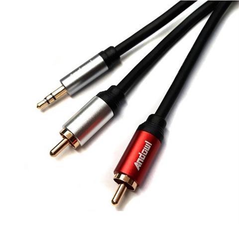 Cavo 1 Spina Jack 3,5mm a 2 Spine RCA Maschio 1,8mt Andowl