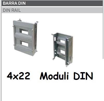 Supporto DIN 4x22 Moduli per Quadro Termoplastico 700x500 Rosi