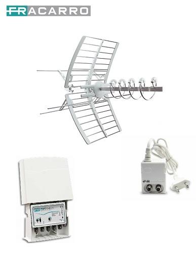 KIT 14 EVO Antenna ELIKA COMBO + MAP2r3+U LTE +  MINI POWER 12P Fracarro