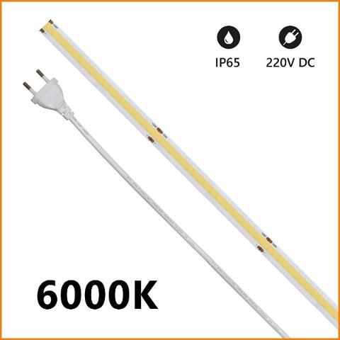 Strip LED COB 230V 15w/mt Luce Fredda 1350 Lumen/mt IP65 Alcapower