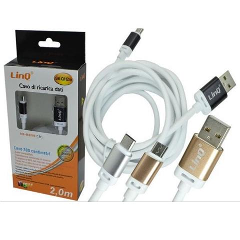 Cavo Micro USB 2mt 2,4A Linq