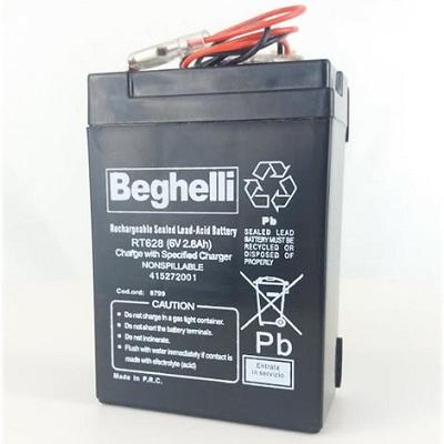Batteria Piombo 6V 2,8 Ah Ricambio per Emergenza Beghelli 1499