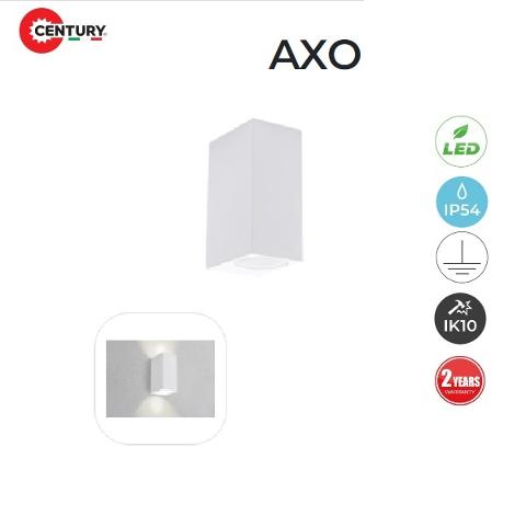 Applique LED AXO Quadrato Bidirezionale IP54 Bianco 2xGU10 Century