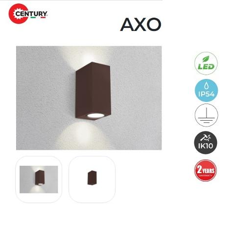 Applique LED AXO Quadrato Bidirezionale IP54 Corten 2xGU10 Century