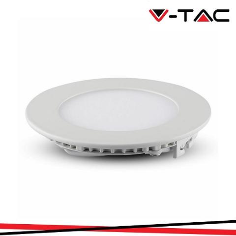 Pannello LED Incasso 6w Luce Fredda 6000°k Diam 120 490 Lumen V-TAC