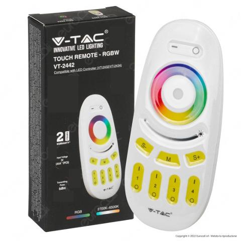 Radiocomando RGB+W per Controller RGB 2913 V-TAC