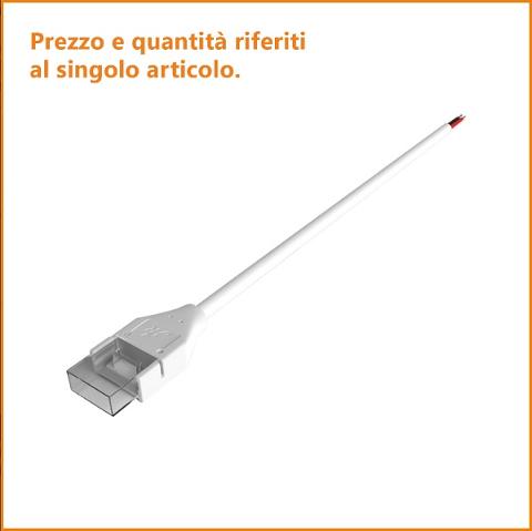 Cavo connettore + fili spelati per strip led 230V Alcapower