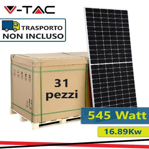 Pannello solare Mono 545w Pallet 31pz 16,89 Kw V-TAC 1135431