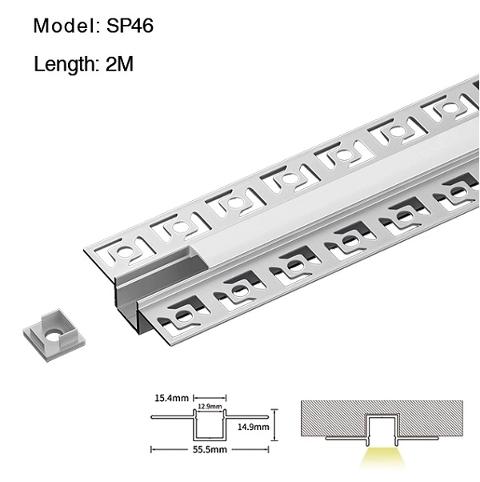 Profilo Alluminio Taglio di Luce 2mt Completo di Cover Opaca e Tappi Kosoom