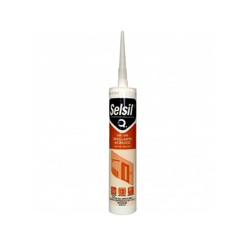 Sigillante Acrilico Bianco Professionale Fessure e Muri 310ml Selsil