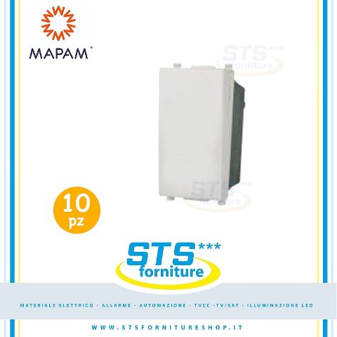 10pz Pulsante 10A Compatibile Vimar Plana 14008 MAPAM 605B