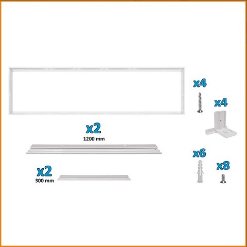 Kit cornice/telaio per soffitto o parete 300*1200 Alcapower