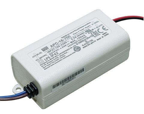 Alimentatore Led Driver Corrente Costante 700mA 9-24V 16,8w Meanwell Meanwell