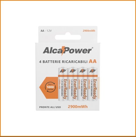 Batteria Stilo Ricaricabili 2900mAh 4pz Alcapower