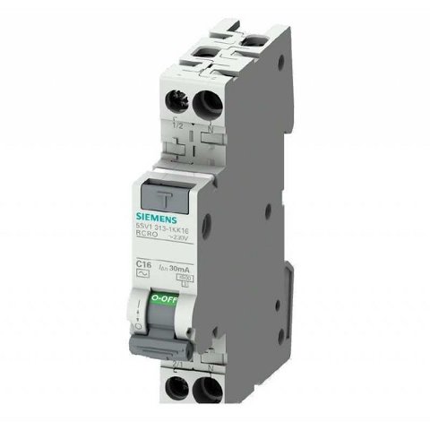 Interruttore Differenziale 1P+N 1 Modulo 4,5Ka 16A Tipo AC 30 mA Siemens