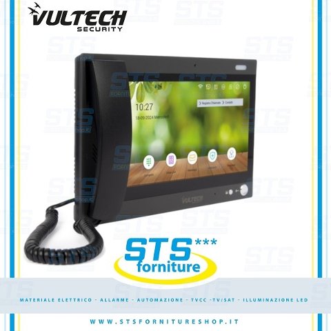 Master Station centralino Portineria IP, 10 Pollici Android con Wifi colore Nero Intercom Vultech Security