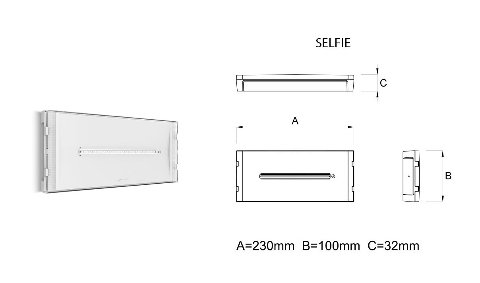 Plafoniera Emergenza Linergy SE 11W LED IP42 SELFIE Incasso Parete Linergy