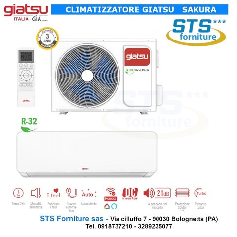 Climatizzatore GIATSU SAKURA wifi 18000 Btu Inverter A++/A+ R32 Giatsu