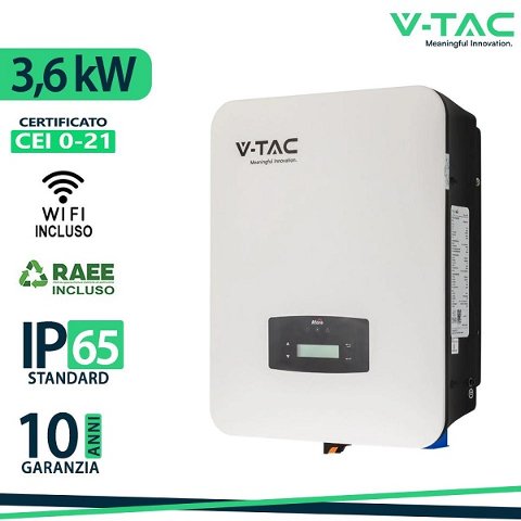 Inverter Fotovoltaico Afore 3.6kw single phase hybrid with ct and wifi V-TAC