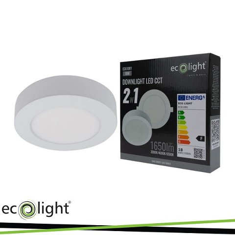 Pannello LED Rotondo 18w CCT Incasso e Superficie 1650 lumen Ecolight