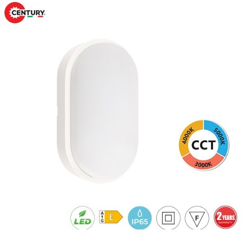 Plafoniera LED Ovale 14w Tricolor 1400 Lumen Bianca OASI century