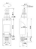 Interruttore Fine Corsa Con rotella 1 NC + 1 NO IP65 Tracon