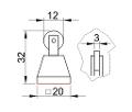 Interruttore Fine Corsa Con rotella 1 NC + 1 NO IP65 Tracon