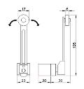 Interruttore Fine Corsa a Leva Lunga 20-90mm 1 NC + 1 NO IP65 Tracon