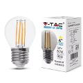 Lampada Mini Sfera Led Filamento E27 6w Luce Calda 800 Lumen V-TAC