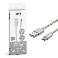 Cavo USB 2.0 Type C 1mt 2.4A Argento V-TAC