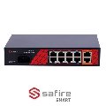 Switch 8 Porte POE 10/100 + 2 Porte Uplink 10/100/1000 Safire