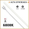 Strip LED COB 230V 12w/mt Luce Fredda 1250 Lumen/mt IP65 Milky Alta Efficienza Alcapower