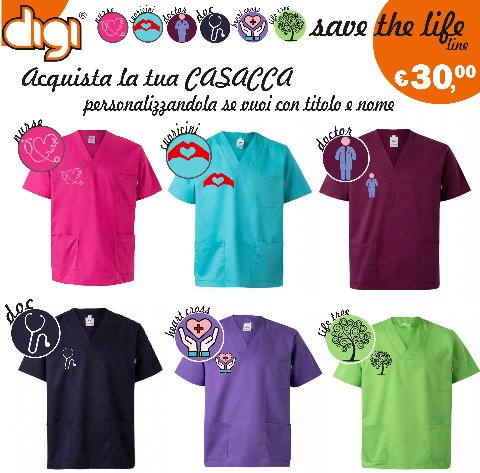 Casacca Sanitaria SAVE THE LIFE Regular regular fit