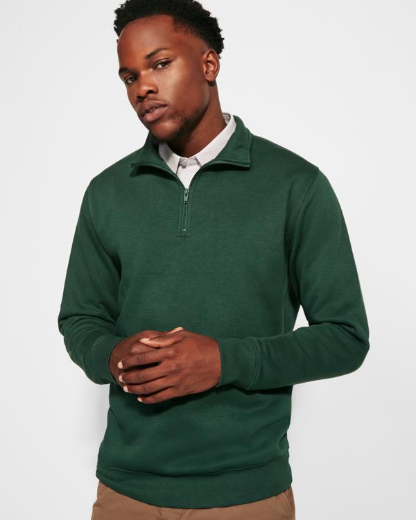 Felpa mezza zip 50 cotone