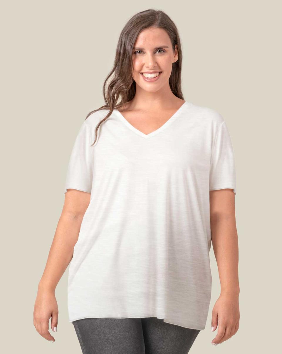 T shirt donna scollo V Jersey